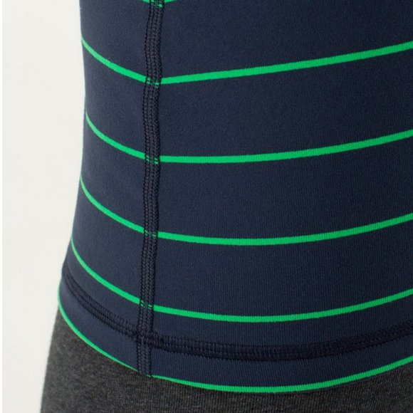 Lululemon Power Y Tank Luon Light Slalom Stripe Inkwell/Hyper Stripe Green 4 - Picture 7 of 16